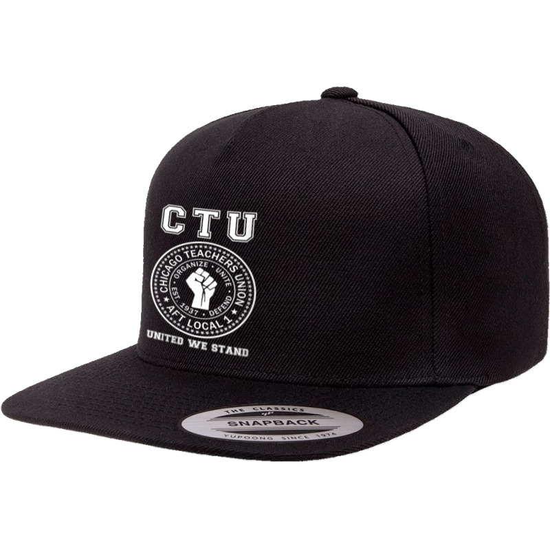 Womens Chicago Teachers Union On Strike Protest United We Stand V Neck 5 Panel Snapback Cap | Artistshot