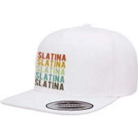 Slatina City Romania Retro T Shirt 5 Panel Snapback Cap | Artistshot