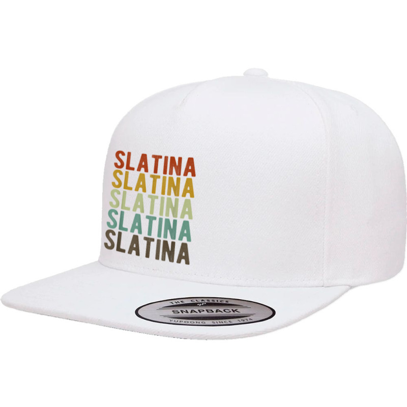 Slatina City Romania Retro T Shirt 5 Panel Snapback Cap | Artistshot