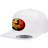 Halloween Graphic T-shirt Design And Typography 5 Panel Snapback Cap | Artistshot