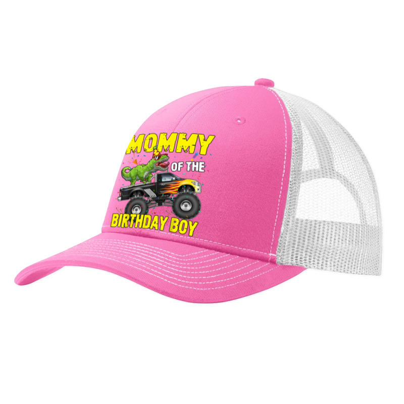 Mommy Of The Birthday Boy Dinosaurs T Rex Monster Truck Characters Car Pa Trucker Cap | Artistshot