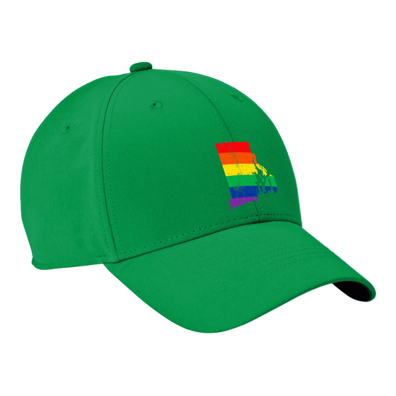 Rhode Island Rainbow Flag Map Gay Pride Lesbian Lgbt Nike Dri-FIT Cap by GrahamWalsh | Artistshot