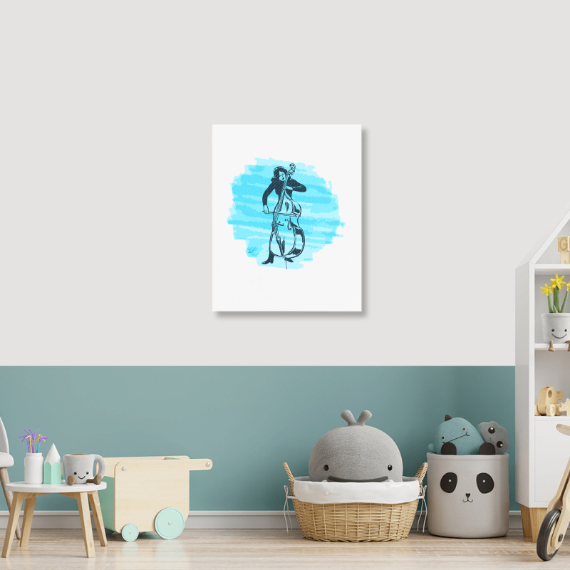 Cellist Woman Portrait Canvas Print | Artistshot