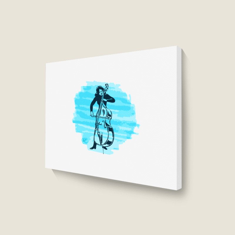 Cellist Woman Landscape Canvas Print | Artistshot