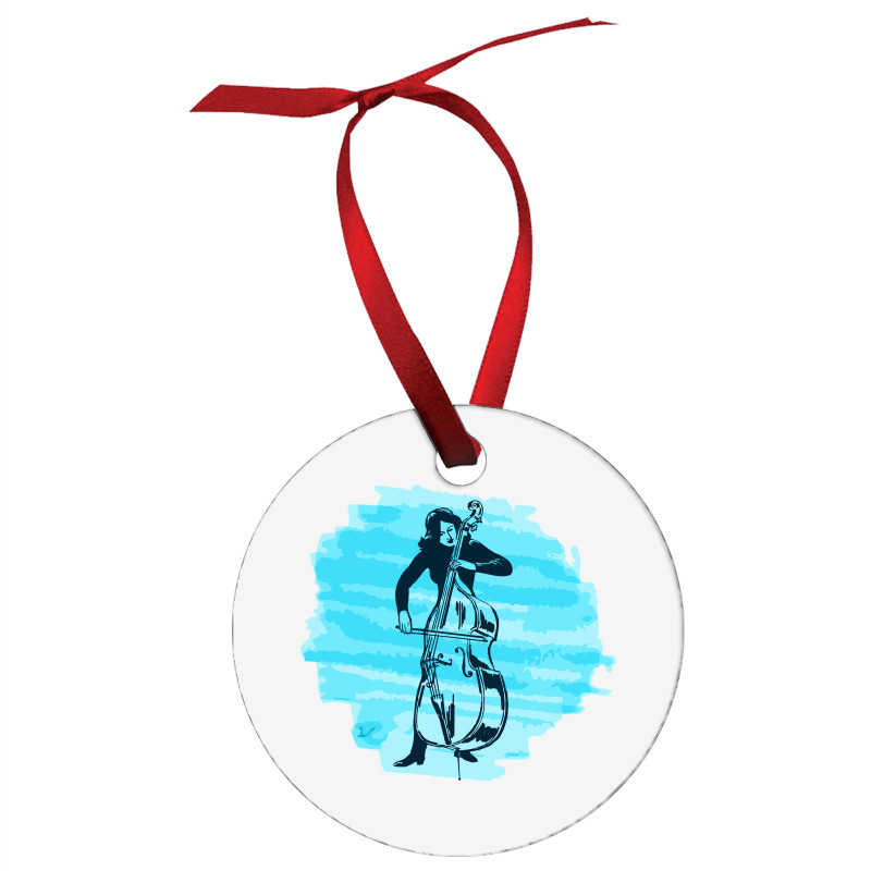 Cellist Woman Ornament | Artistshot