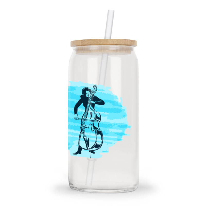 Cellist Woman Glass Tumbler | Artistshot