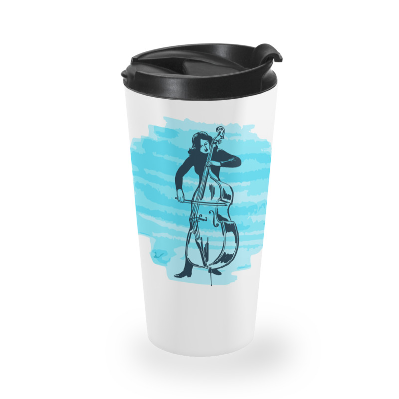 Cellist Woman Travel Mug | Artistshot