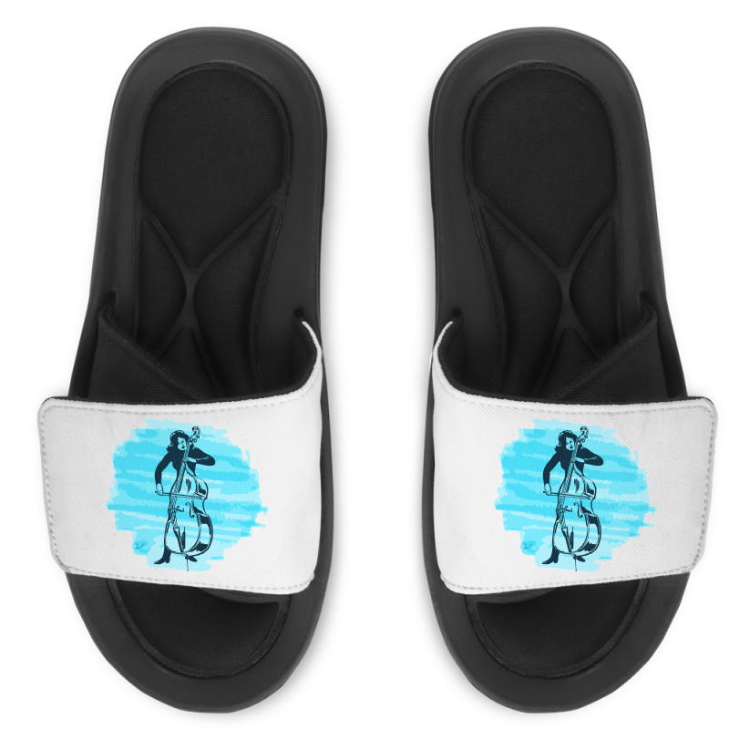 Cellist Woman Slide Sandal | Artistshot