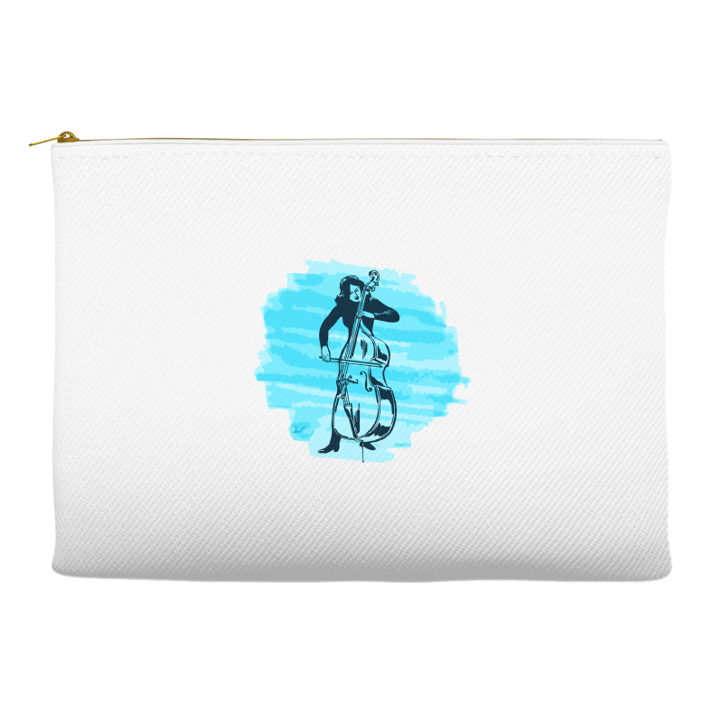 Cellist Woman Accessory Pouches | Artistshot