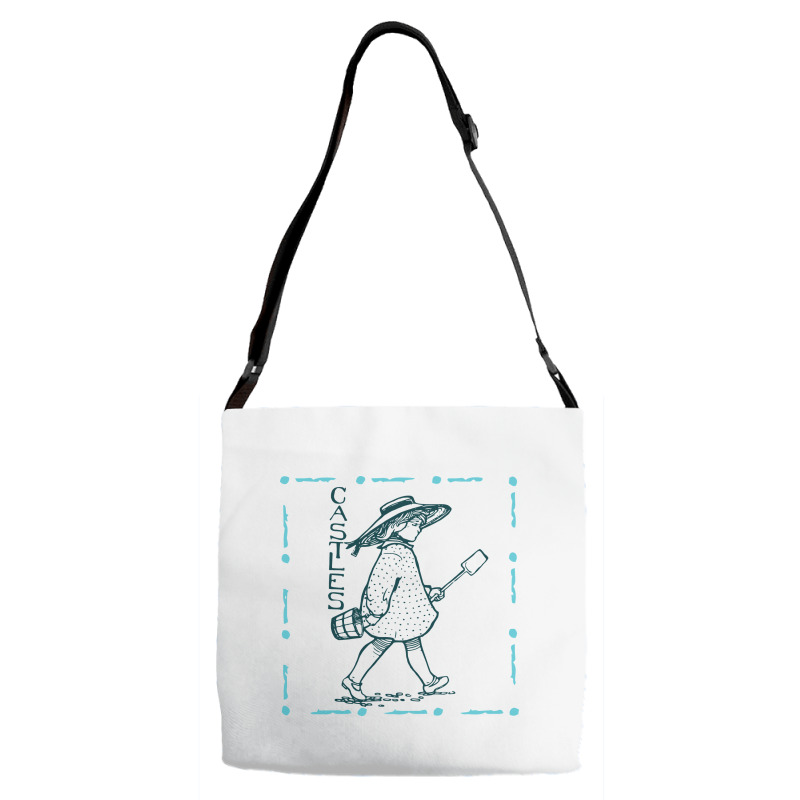 Girl With Sand Bucket Adjustable Strap Totes | Artistshot