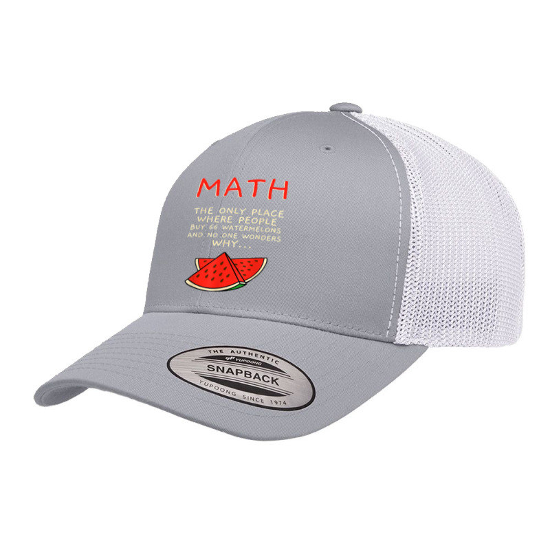 Math And Watermelons Mathematics Calculation Numbers T Shirt Retro Trucker Cap by cm-arts | Artistshot