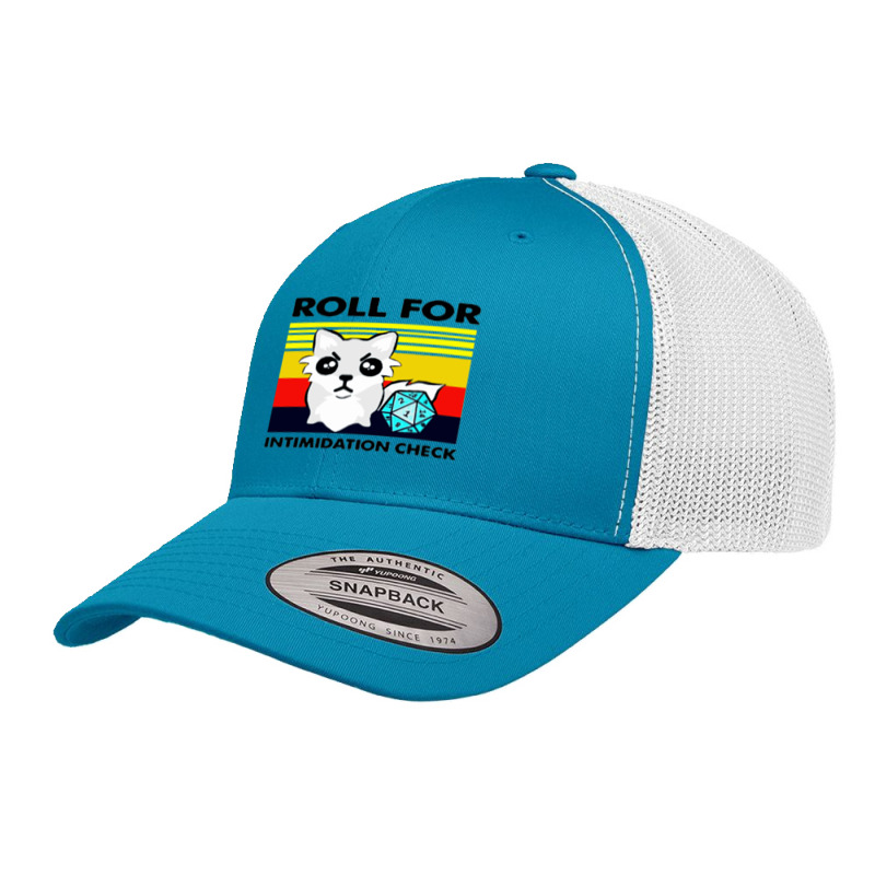 Roll For Intimidation Check Retro Trucker Cap by cm-arts | Artistshot