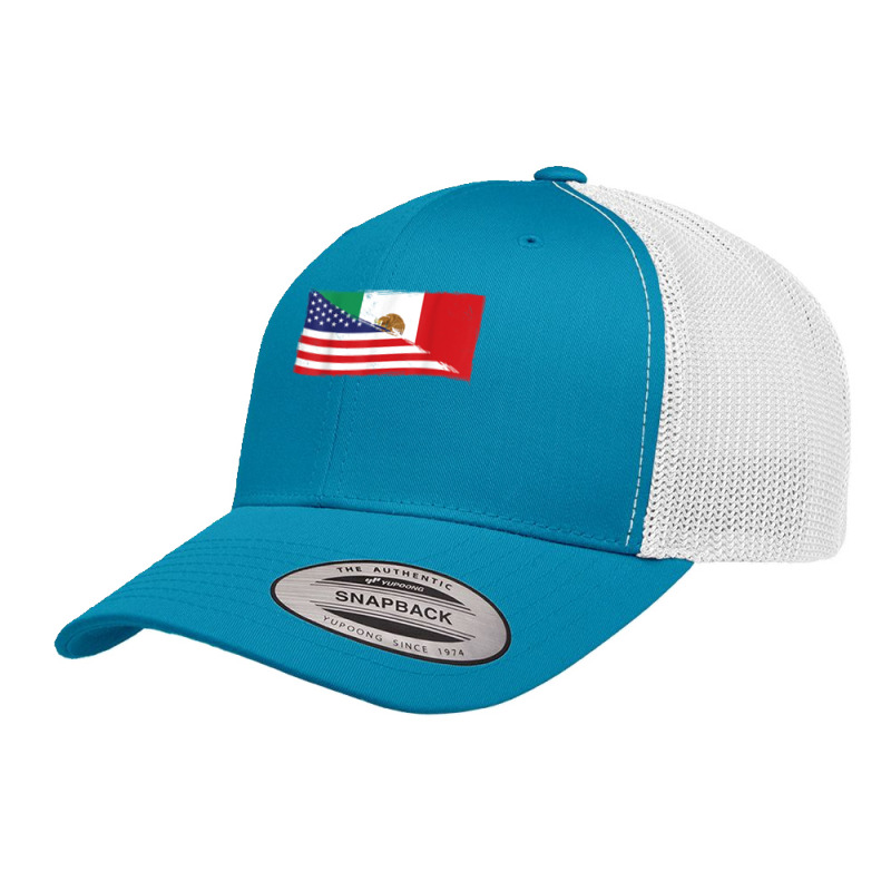 Mexican Flag Usa American Flag Proud Mexico Roots Latin T Shirt Retro Trucker Cap by cm-arts | Artistshot