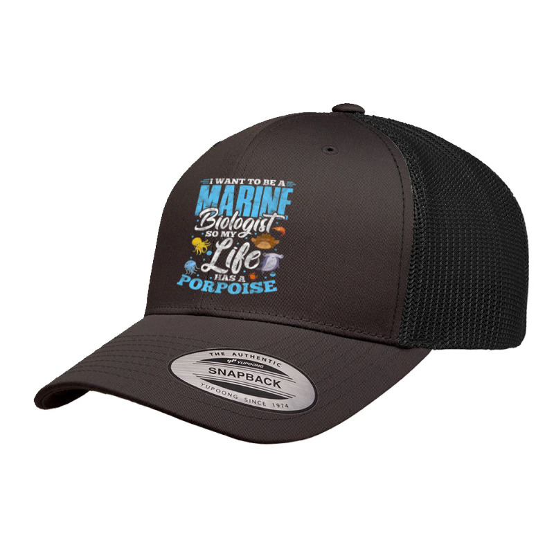 I Want To Be Marine Biologist So Life Has A Porpoise Grunge Retro Trucker Cap | Artistshot