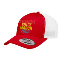 Awesome Since March 2003 Year Old Birthday Retro Retro Trucker Cap | Artistshot