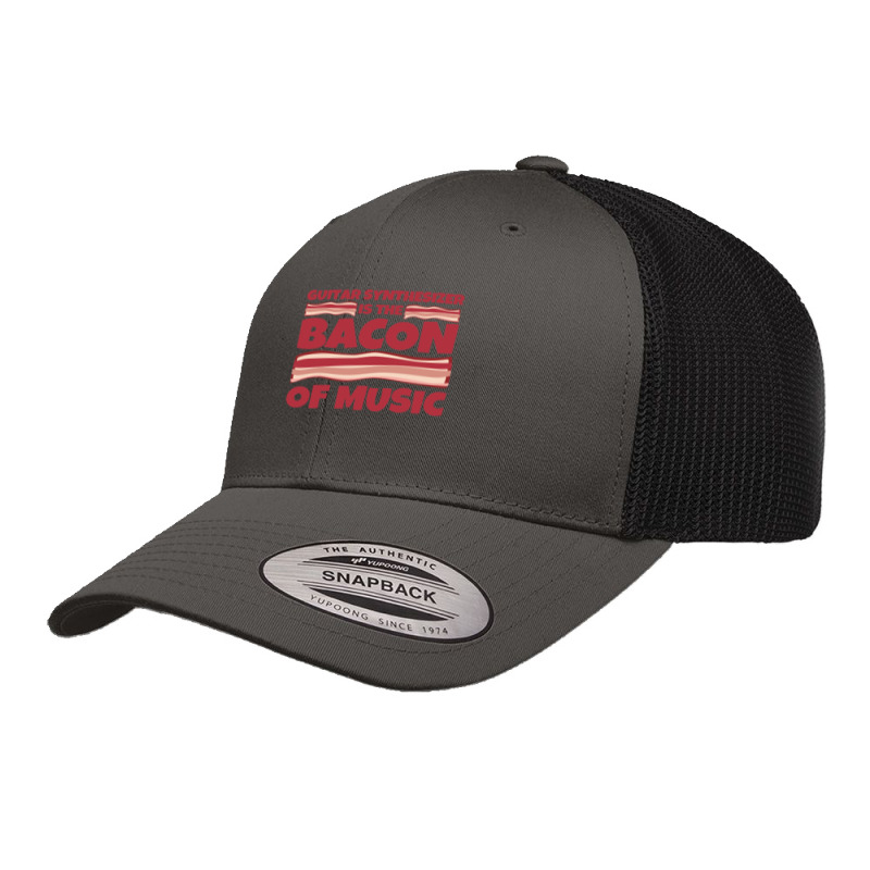 Guitar Synthesizer Gifts   Bacon Of Music Retro Trucker Cap | Artistshot