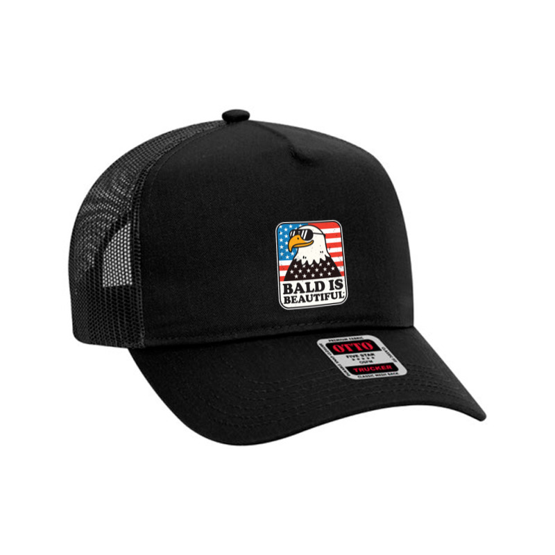 Bald Is Beautiful Patriotic Mesh Back Trucker Hat | Artistshot