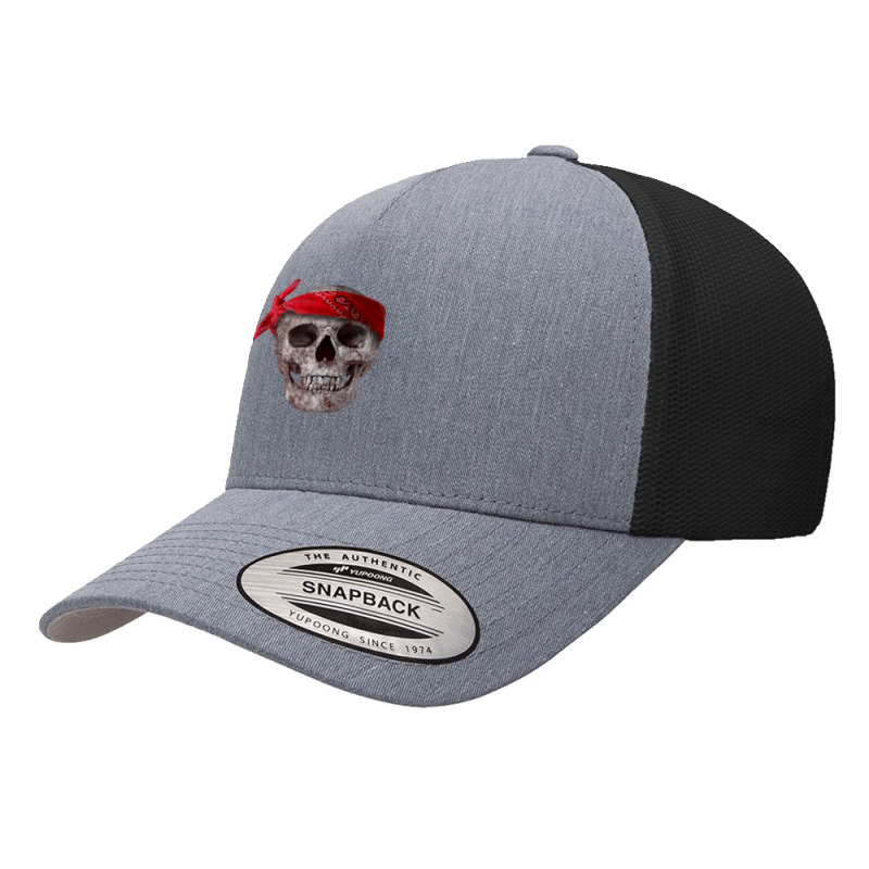 Skull With Red Paisley Bandana, Thug, Gangster Yupoong Trucker Cap | Artistshot