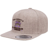 This Badass Is A Fibromyalgia Warrior Awareness Woman Meme Pullover Ho 5 Panel Snapback Cap | Artistshot