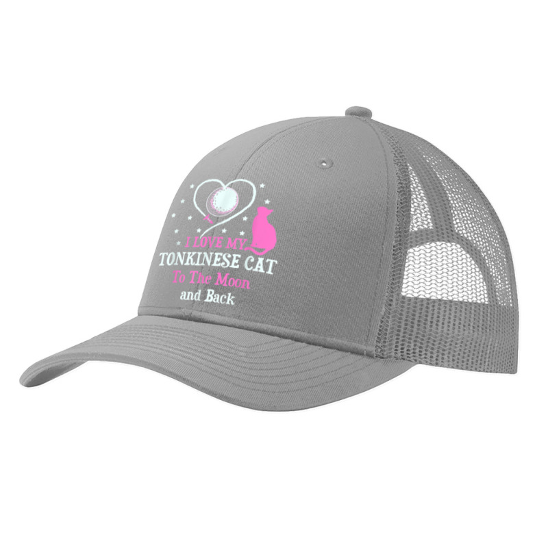 I Love My Tonkinese Cat To Moon Cat Lover Funny Kitten T Shirt Pa Trucker Cap | Artistshot