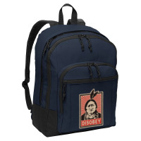 Disobeyy Native American Face Portraitt Anti Colonisation Mexico Usa P Basic Backpack | Artistshot