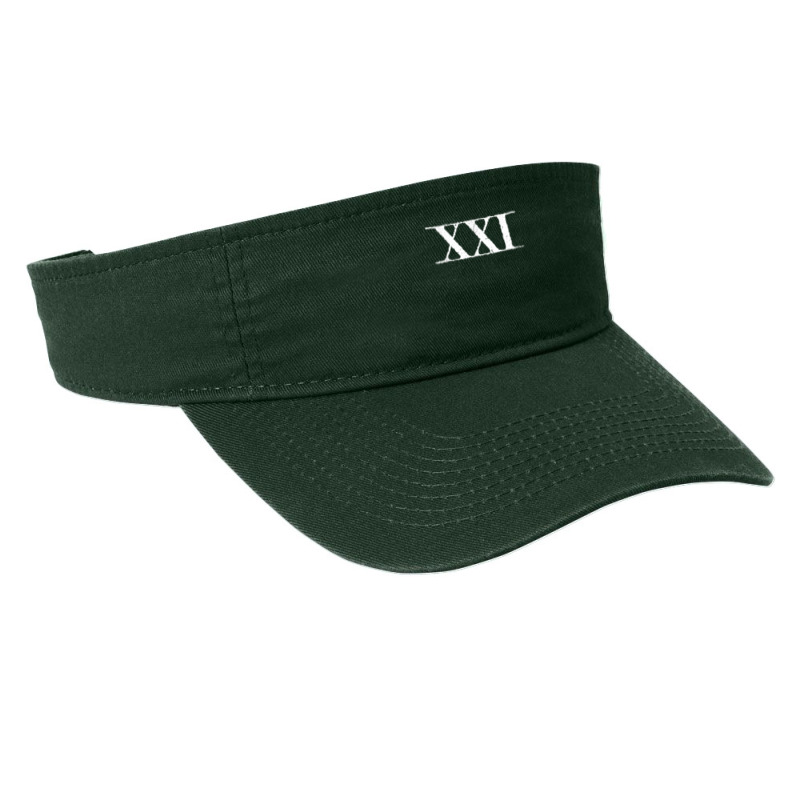 Roman Numeral 21 Xxi ~ With Lines T Shirt Fashion Visor by CrespinoEllawyn | Artistshot