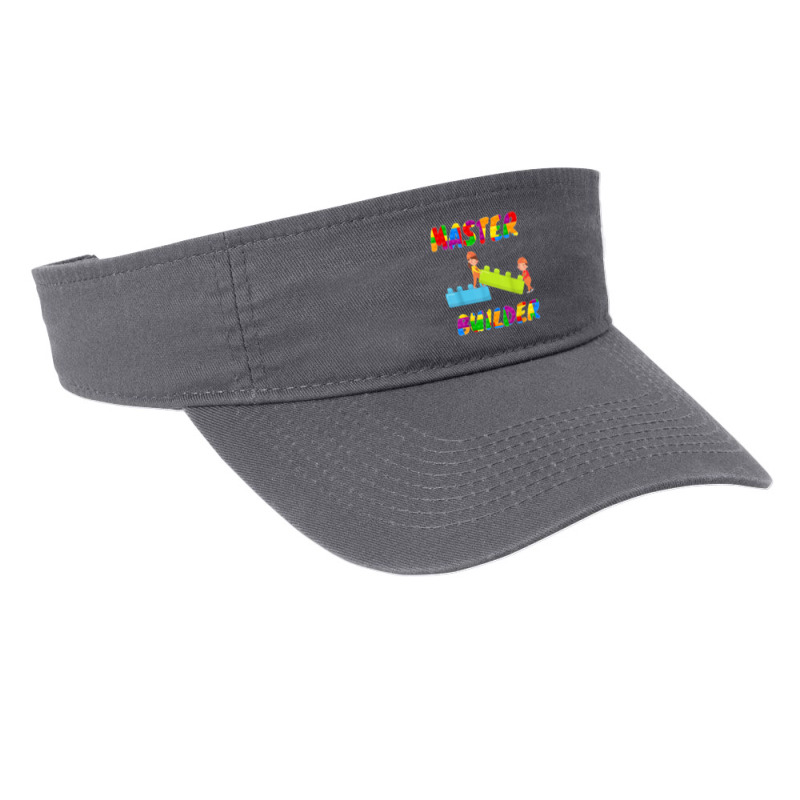 Master Builder, Brick Builder Blocks Building, Toys For Kids T Shirt Fashion Visor | Artistshot