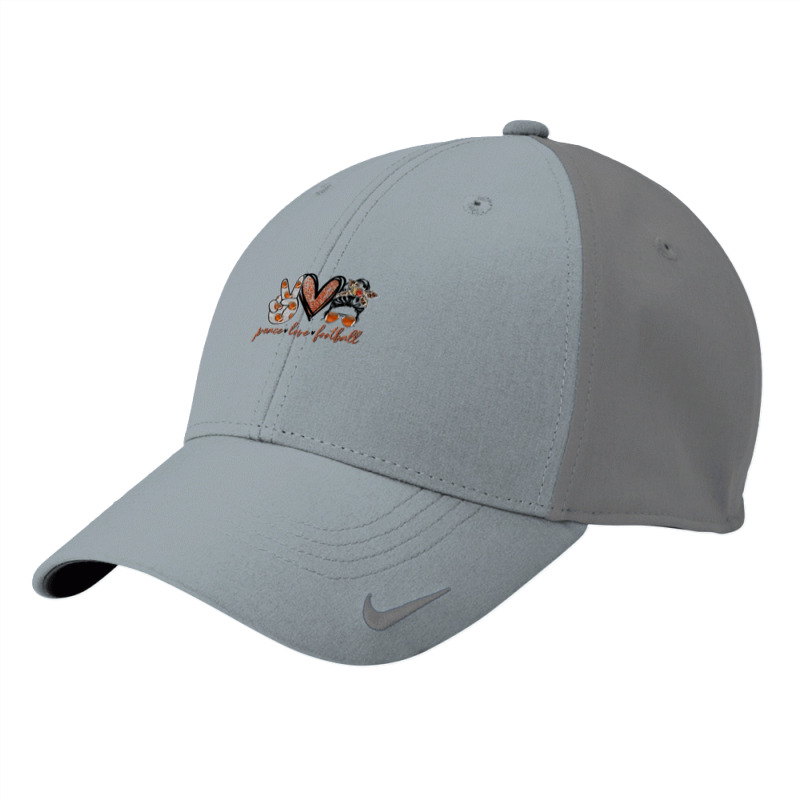 Football Peace Love Football Funny Leopard Sporty 355 Nike Dri-FIT Cap by golferu | Artistshot