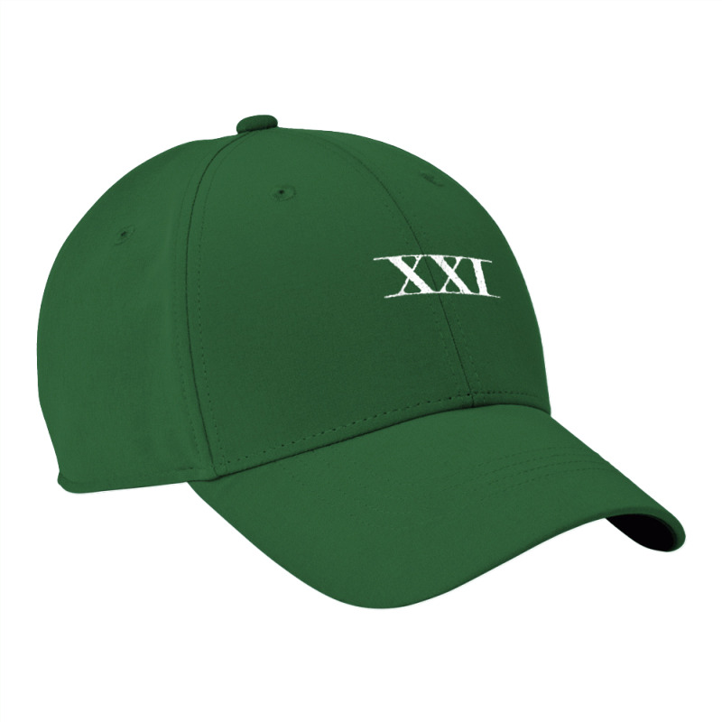 Roman Numeral 21 Xxi ~ With Lines T Shirt Nike Dri-FIT Cap by CrespinoEllawyn | Artistshot