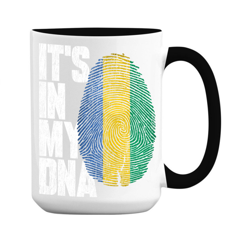 It's In My Dna Gabonese Proud Gabon Flag 15 Oz Coffee Mug | Artistshot