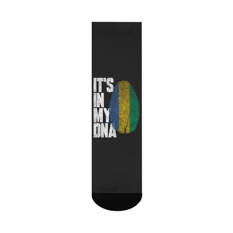 It's In My Dna Gabonese Proud Gabon Flag Crew Socks | Artistshot