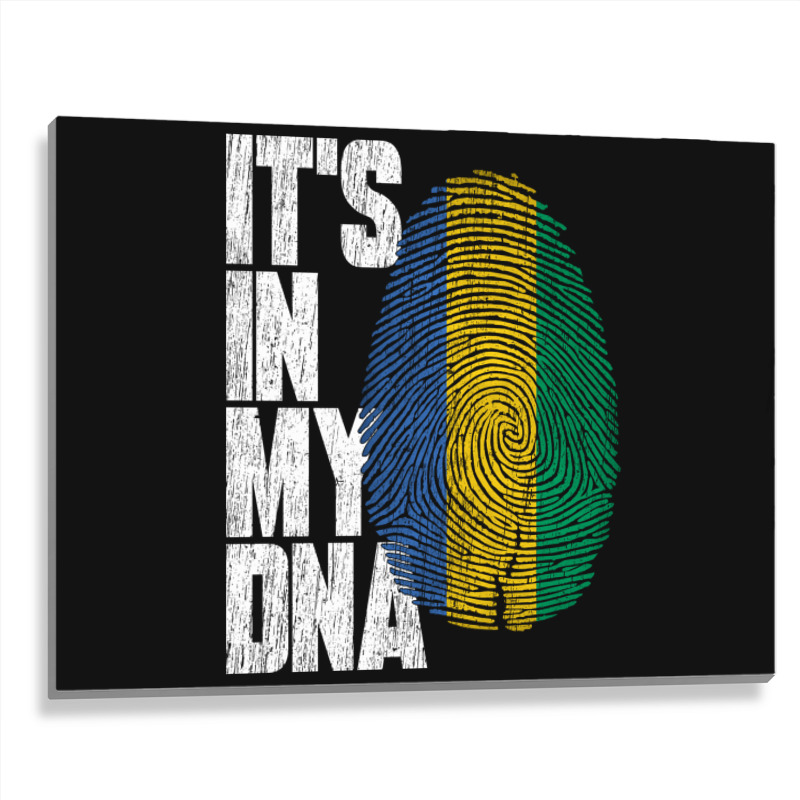 It's In My Dna Gabonese Proud Gabon Flag Metal Print Horizontal | Artistshot