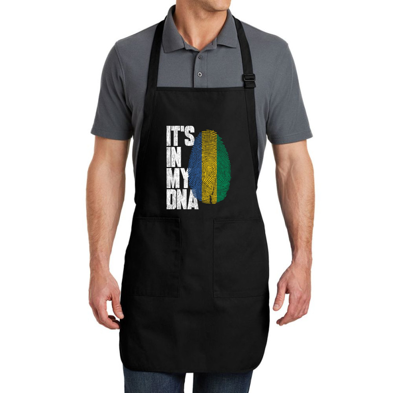 It's In My Dna Gabonese Proud Gabon Flag Full-length Apron | Artistshot