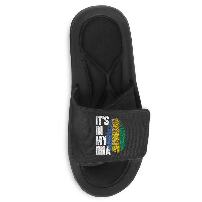 It's In My Dna Gabonese Proud Gabon Flag Slide Sandal | Artistshot