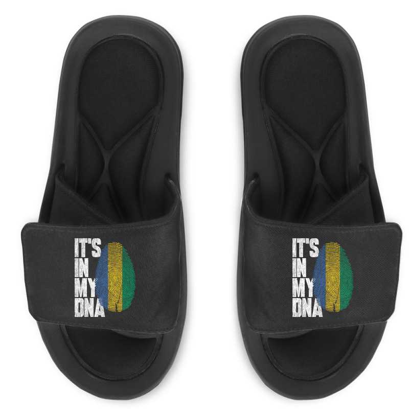 It's In My Dna Gabonese Proud Gabon Flag Slide Sandal | Artistshot