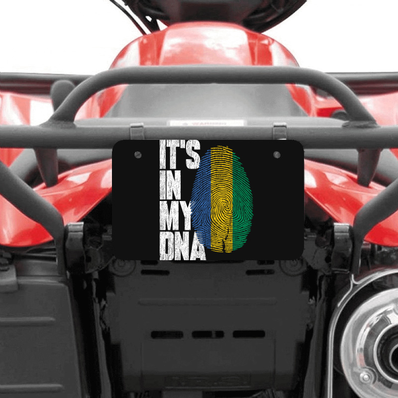 It's In My Dna Gabonese Proud Gabon Flag Atv License Plate | Artistshot