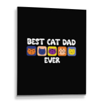 Best Cat Dad Ever Cute Metal Print Vertical | Artistshot