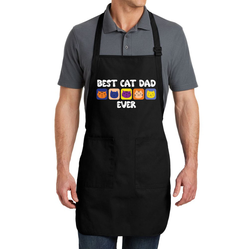 Best Cat Dad Ever Cute Full-length Apron | Artistshot