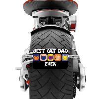 Best Cat Dad Ever Cute Motorcycle License Plate | Artistshot