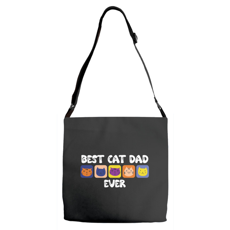 Best Cat Dad Ever Cute Adjustable Strap Totes | Artistshot