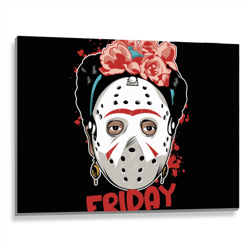 Friday The 13th Frida Kahlo Metal Print Horizontal | Artistshot