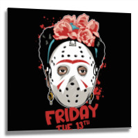 Friday The 13th Frida Kahlo Metal Print Square | Artistshot