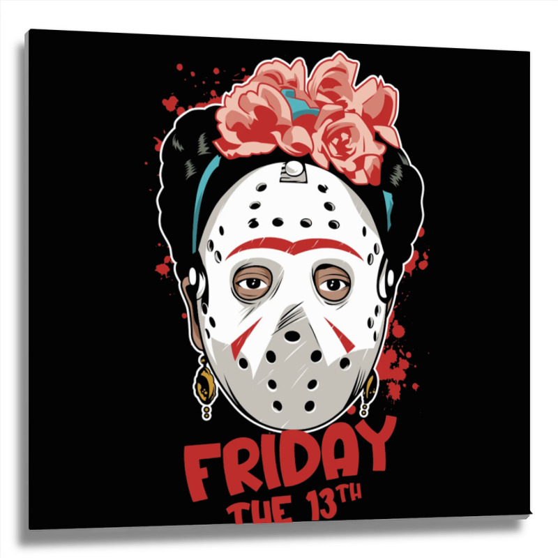 Friday The 13th Frida Kahlo Metal Print Square | Artistshot