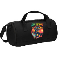 Funny Cool Cat Skateboarder Duffel Bag | Artistshot