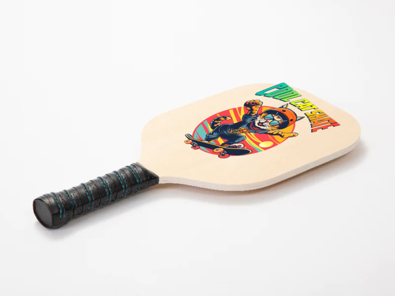 Funny Cool Cat Skateboarder Pickleball Paddle | Artistshot