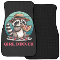 Girl Dinner - Racoon Eating Pizza Front Car Mat | Artistshot