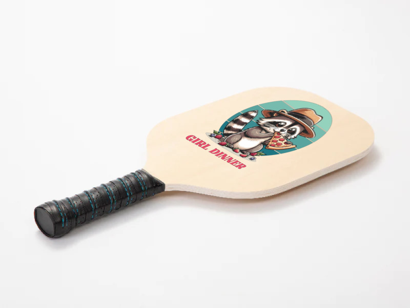 Girl Dinner - Racoon Eating Pizza Pickleball Paddle | Artistshot