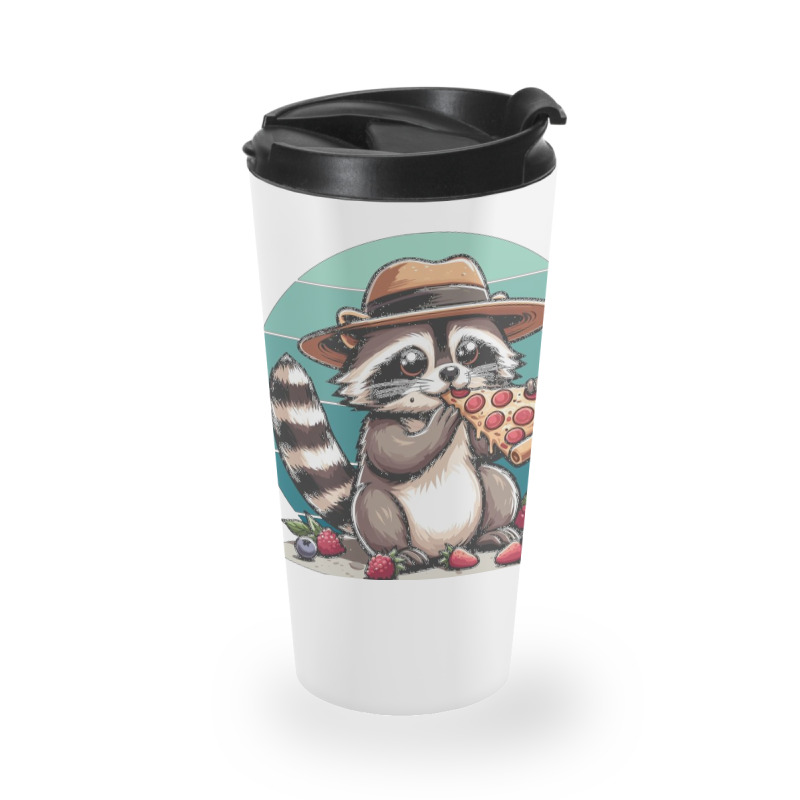 Girl Dinner - Racoon Eating Pizza Travel Mug | Artistshot