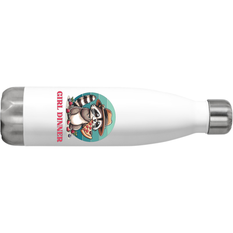 Girl Dinner - Racoon Eating Pizza Stainless Steel Water Bottle | Artistshot