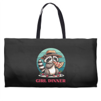 Girl Dinner - Racoon Eating Pizza Weekender Totes | Artistshot